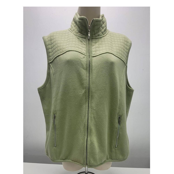 Jennifer Green Women Vest Green Size XL - Picture 3 of 5